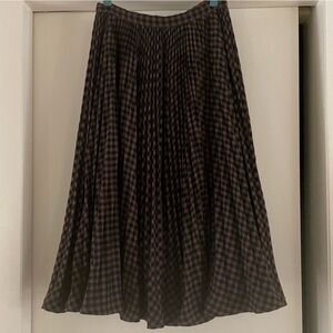 Salvatore Ferragamo Gingham Wool Skirt